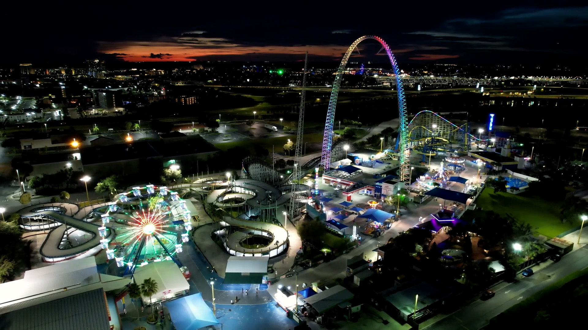 fun spot america at night